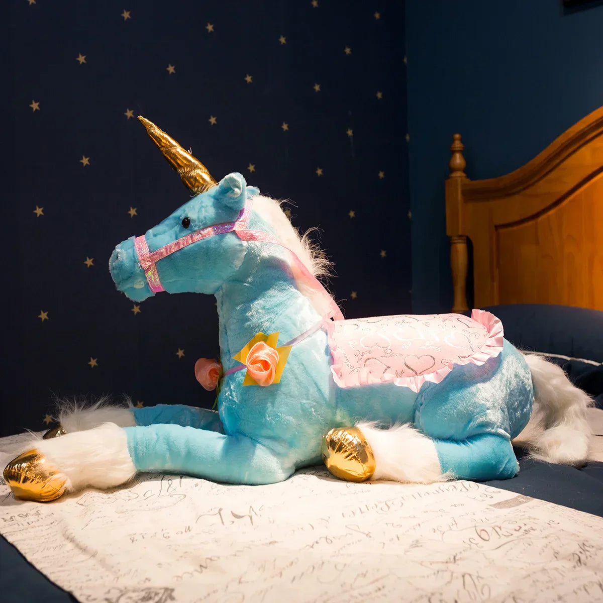 Large unicorn plush toy