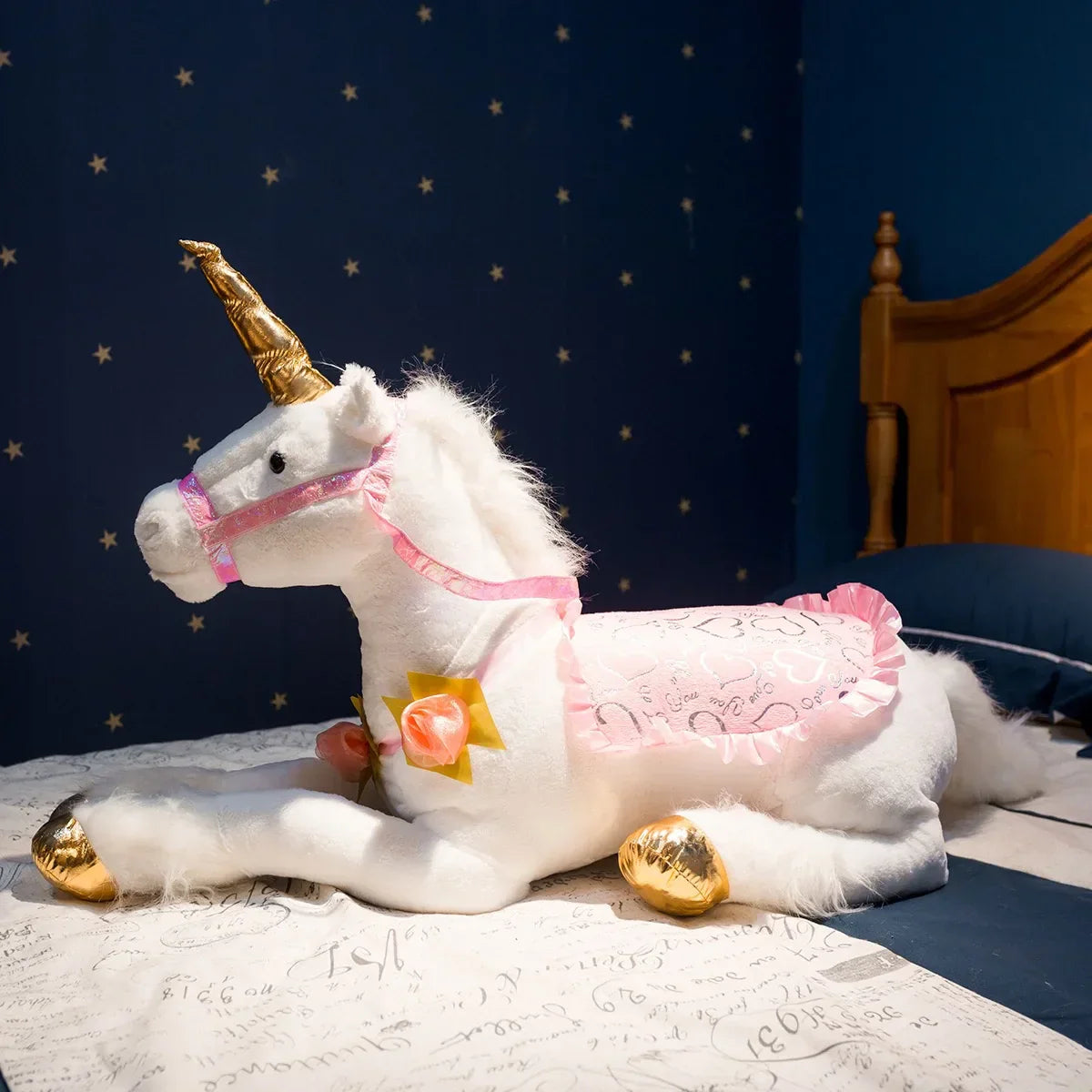 Large unicorn plush toy