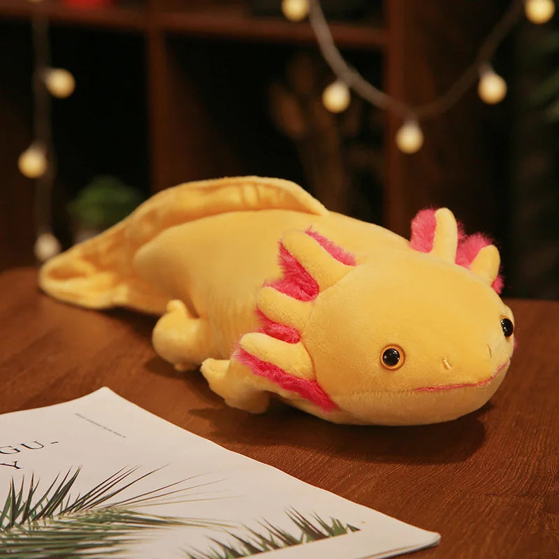 Yellow axolotl plush