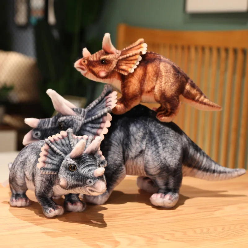 Realistic triceratops plush