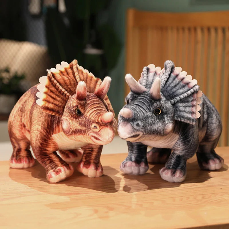 Realistic triceratops plush