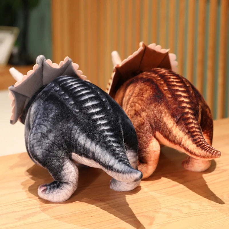 Realistic triceratops plush