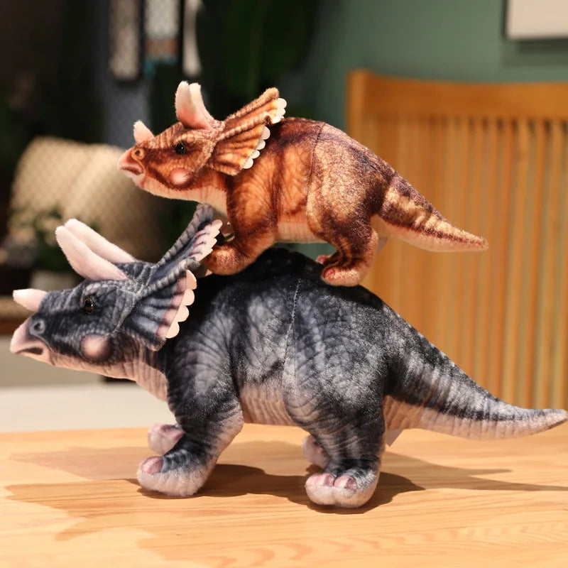 Realistic triceratops plush