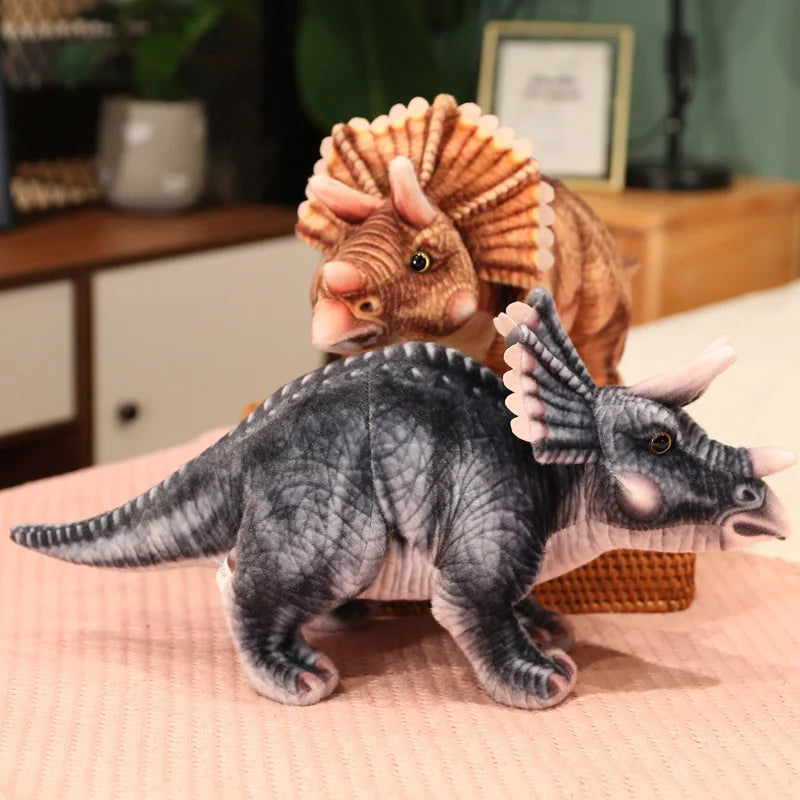 Realistic triceratops plush