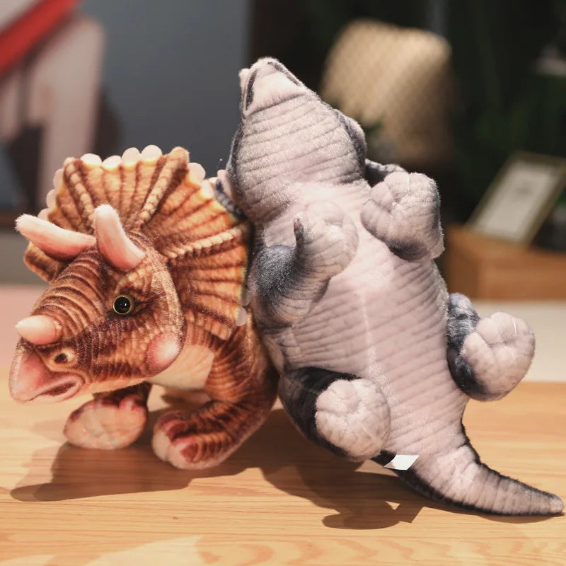 Realistic triceratops plush