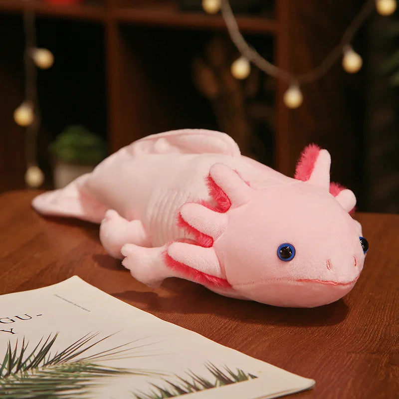 Pink axolotl plush