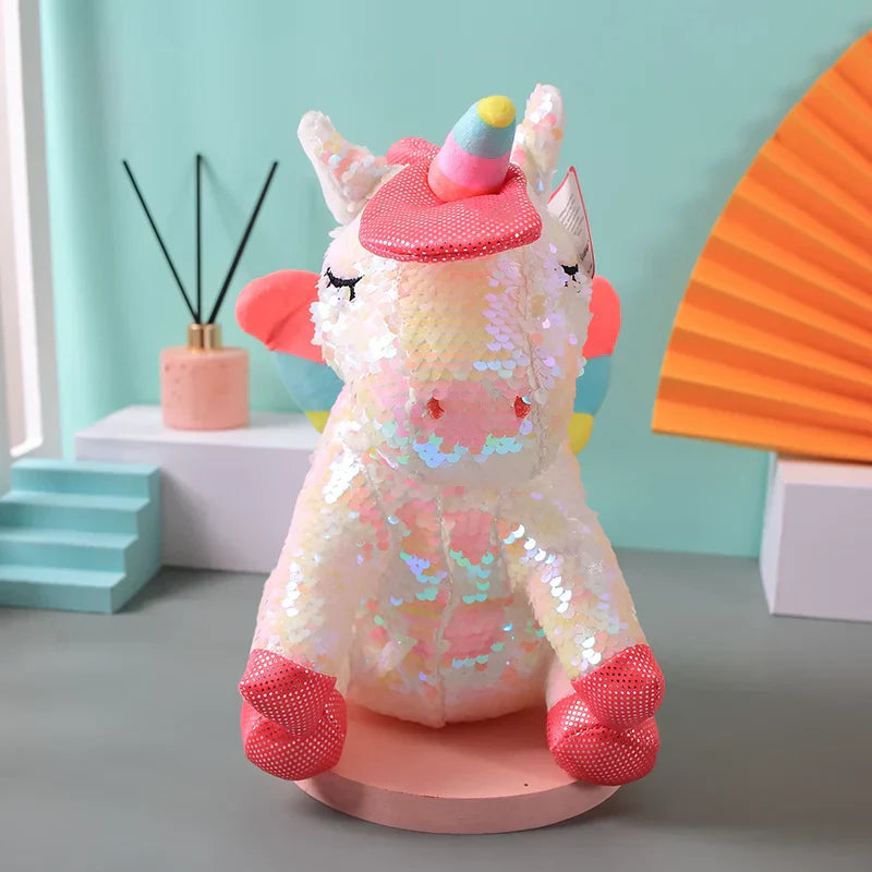 Glitter unicorn stuffed animal