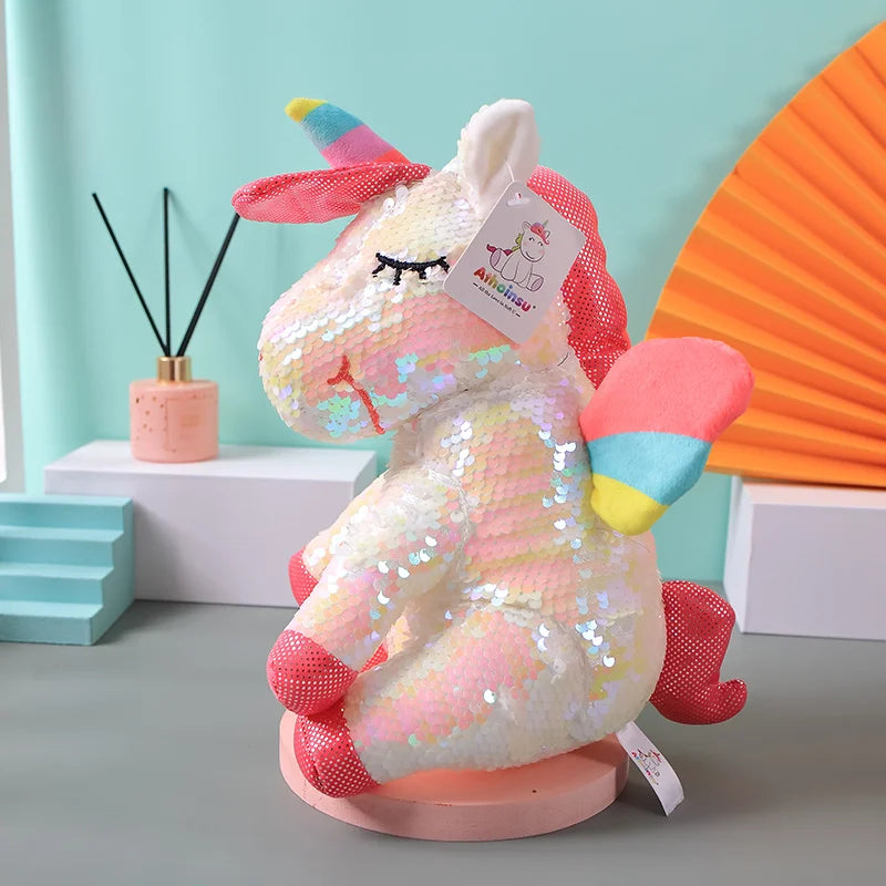 Glitter unicorn stuffed animal