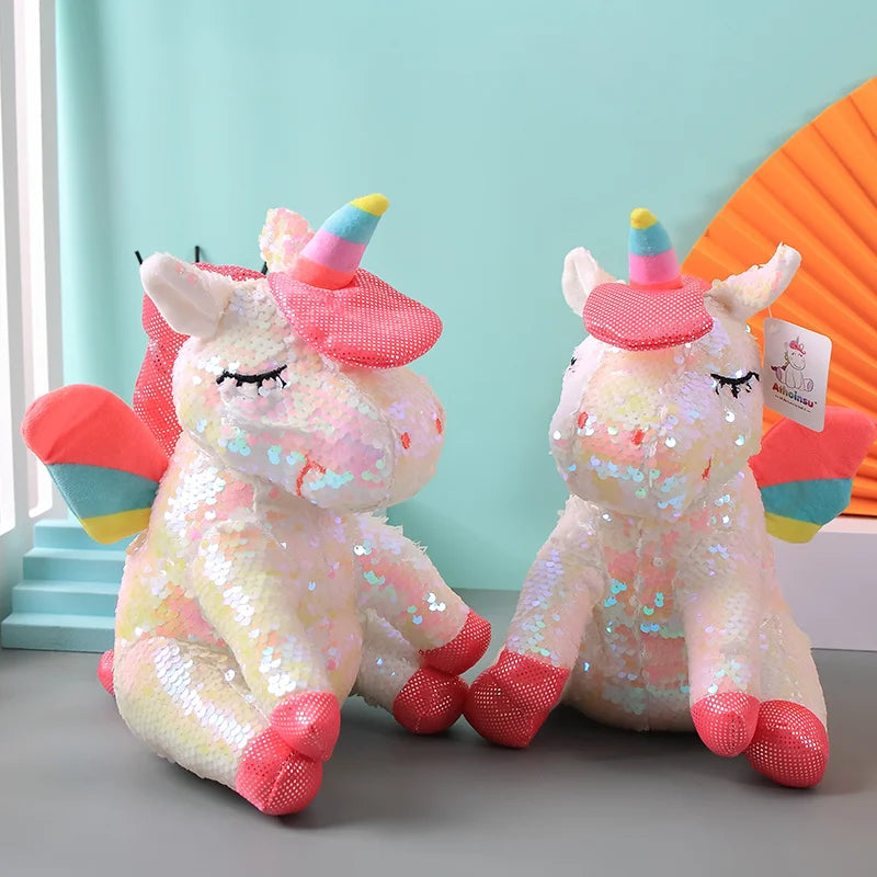 Glitter unicorn stuffed animal