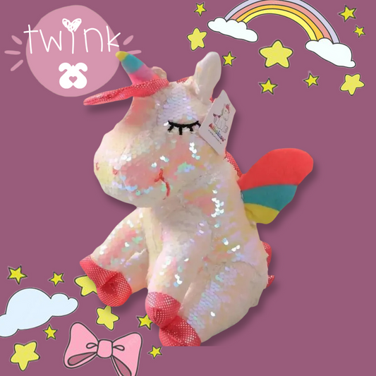 Glitter unicorn stuffed animal