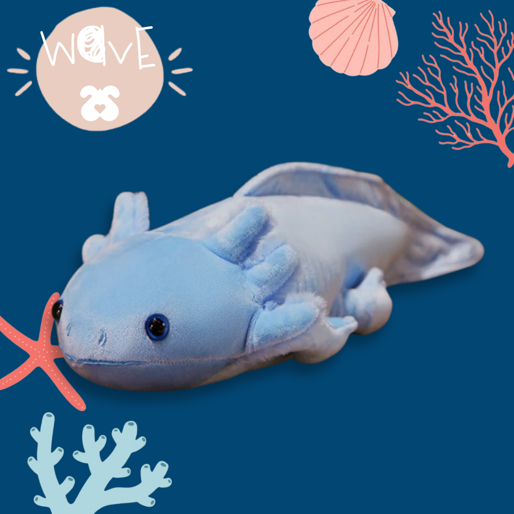 Blue axolotl plush